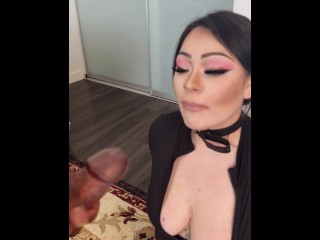 Sex Slave is Restrained on her knees sucks DICK and BLASTED