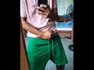 Playing my big Dick in front of the mirror sarap