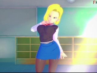 Dragon ball Zex 2 | Android 18 blowjob | Watch this & others 1 hr episodes on Patreon: Fantasyking3