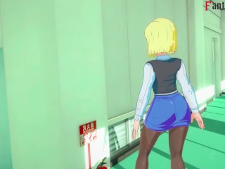 Dragon ball Zex 2 | Android 18 blowjob | Watch this & others 1 hr episodes on Patreon: Fantasyking3