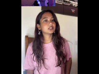 Petite Indian reacts to LITHICA THE SUCCUBUS