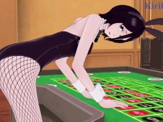 Rukia Kuchiki (Bunny Girl ver.) and I have intense sex in the casino. - BLEACH Hentai