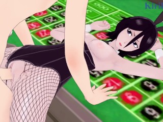 Rukia Kuchiki (Bunny Girl ver.) and I have intense sex in the casino. - BLEACH Hentai