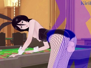 Rukia Kuchiki (Bunny Girl ver.) and I have intense sex in the casino. - BLEACH Hentai