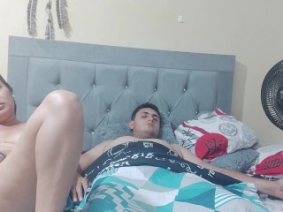 I record my girlfriend masturbating and then suck my penis and ride my cock