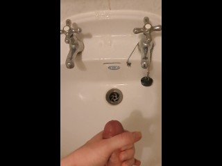 Big cumshot after hours of edging