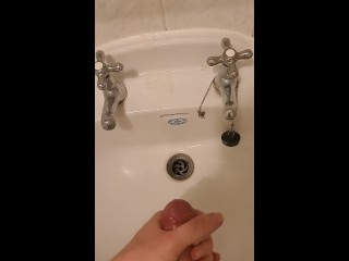 Big cumshot after hours of edging