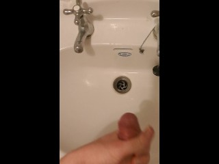 Big cumshot after hours of edging