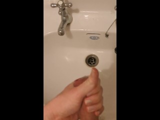 Big cumshot after hours of edging