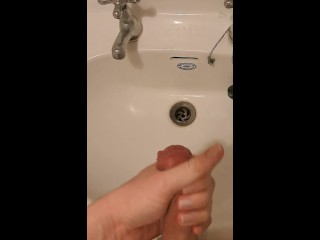 Big cumshot after hours of edging