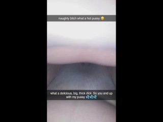 Leaked Snapchat of 19 year old cheating slut to cuckold with creampie