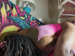 Ts Ebony Baddie Fucks the Machine and Likes it