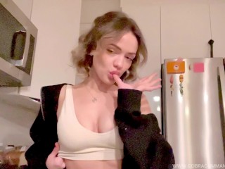 Mean Step Sis Makes Fun of You while Making a Snack POV HUMILIATION DENIAL LOSER PORN FEMDOM BRAT