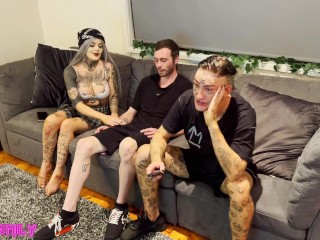 Insanly Sloppy Double Blowjob! "LET ME SUCK YOUR COCK NEXT"