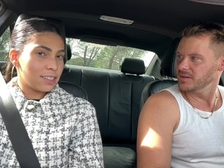 Uber driver gets very lucky - blowjob, pussy eating and fucking in car