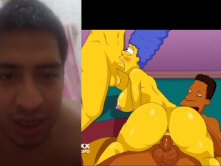 Marge con dos pollas follando sin censura