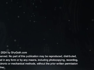 Goth girl flashing tits and pussy whenever she can