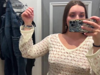 Trying on TRANSPARENT Clothes in DRESSING ROOM