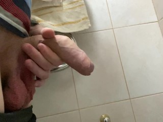 I'm peeing in my friends' bathroom with a big beautiful dick :) 4K