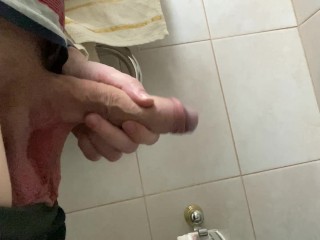 I'm peeing in my friends' bathroom with a big beautiful dick :) 4K