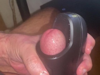 Trying to hold it in while masturbating with my Arcwave ION. Powerful orgasm in no time.