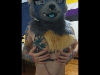 Slow & silly fursuit striptease