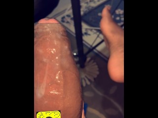 Big Black Cock Grunting, Groaning, Moaning, Teasing, Exploding Cum Shots - Snapchat Compilation