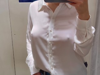 Sexy See Through Try on Haul Hard nipples