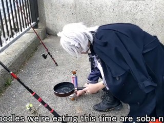 Fishing after masturbating with clitoris. touhou sakuya cos