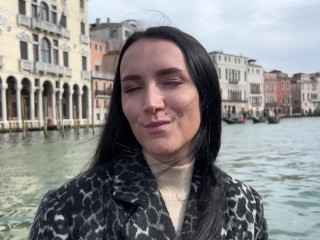 Eva fucks with a stranger in Venice