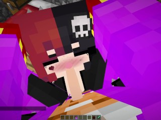 Minecraft Jenny Mod! Face-fucking a big titty goth girl Ellie!