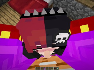 Minecraft Jenny Mod! Face-fucking a big titty goth girl Ellie!