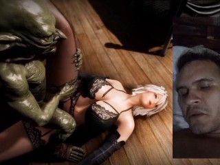 Duende verde se folla a chica gotica HENTAI SIN SENSURA