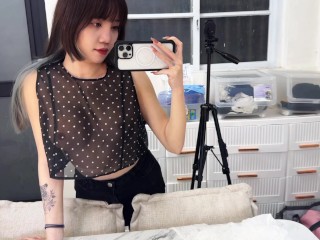 (IG:yincheng223)See-Through Try On Haul | Transparent Lingerie and Clothes | Try-On Haul At The Mal