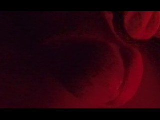 Extended Masturbating in Red Night Light and Cumming to Orgasm to favorite Lesbian Porn PIP Quietly