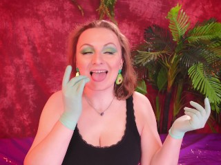 Gloves Fetish: ASMR video of Hot MILF