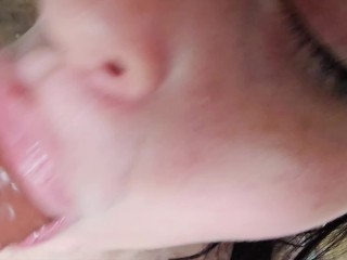 MY LITTLE PRINCESS SHOWS WHAT 2 COCKS IN HER MOUTH LOOK LIKE WHILE DIRTY TALKING OLD STORY