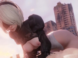 Sweet 2B having sex with you . Nier Automata