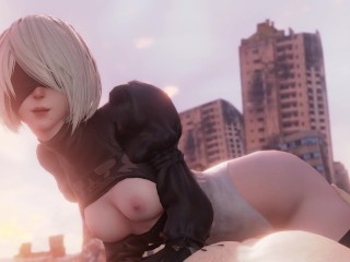 Sweet 2B having sex with you . Nier Automata