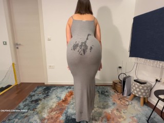 Dry-Hump my SKIMS dress . Handsfree Massive Cumshot