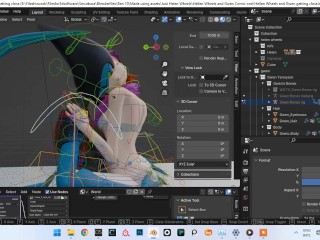 Behind the scenes How to make rule 34 renders in Blender 3d featuting Ben 10 Gwen and Hellen Wheels