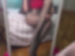 Glossy spandex pantyhose Goddess ass worship teaser