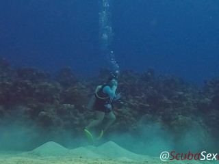 SCUBA Sex in a Miniskirt by a Beautiful Coral Reef