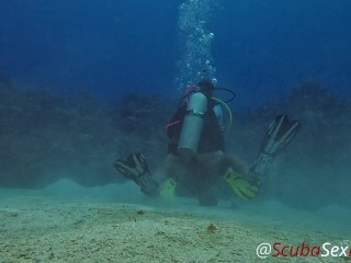 SCUBA Sex in a Miniskirt by a Beautiful Coral Reef