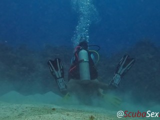 SCUBA Sex in a Miniskirt by a Beautiful Coral Reef