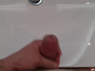 I got a taste in the bathroom. I had to cum immediately. Look at my quick masturbation and great blo