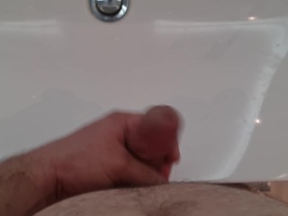 I got a taste in the bathroom. I had to cum immediately. Look at my quick masturbation and great blo