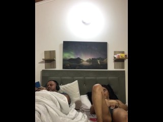 I masturbate next to my stepbrother while he listens to music