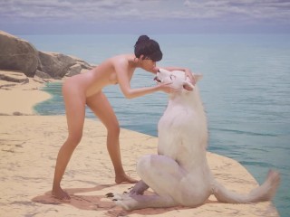 Petite Brunette Fucks Good Boy Furry Wolf 3D Yiff Hentai