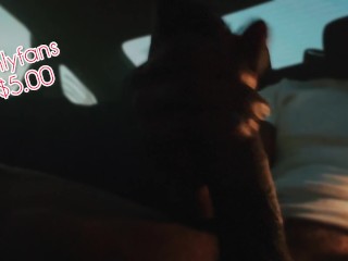 Sexting in the car! Trying not to get caught  (OnlyFans CesarBelifonteUncut)